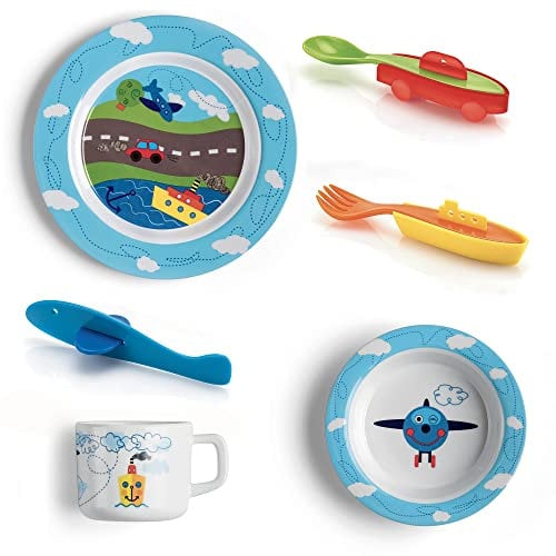 Guzzini Bimbi Set Posto Tavola Traffic 39 x 25,5 x H 7 cm, Multicolore