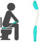 Kireina Abputzhilfe Für Toilettengang, Toilettenhilfe Easy Wipe, Lange Reichweite Comfort Wipe Griff Reichweite Comfort Bottom Wischerhalter Toilettenpapier Tissue Grip Abwischen Helfer