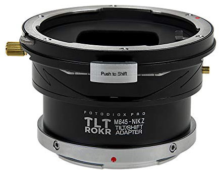 Fotodiox Pro TLT ROKR - Tilt/Shift Lens Mount Adapter Compatible with Mamiya 645 (M645) Mount Lenses to Nikon Z-Mount Mirrorless Camera Body