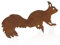 B2S BACK2SEASON Eichhörnchen Stecker Baumstecker Metall Edelrost Baumspieß Made in Europa