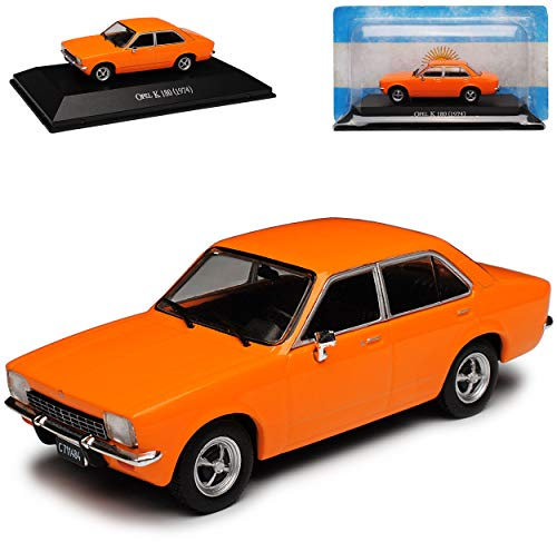 Opel Kadett C K 180 Limousine Orange 1973-1979 mit Sockel 1/43 DeAgostini Modell Auto mit individiuellem Wunschkennzeichen