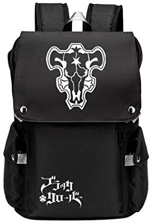 WANHONGYUE Black Clover Anime Cosplay Unisex 15,6 Zoll Laptop Backpack Schultasche Rucksack für Reisen/College/Arbeit Schwarz / 4