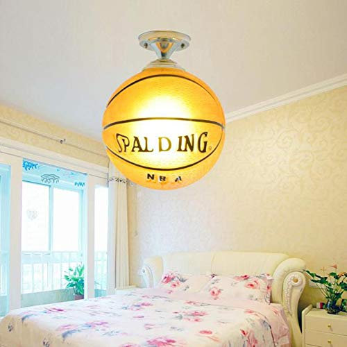 YDZB Créativité Basketball Football Plafonnier LED E27 Plafonnier Décoration de chambre d'enfants Lampes suspendues Convient pour Chambre Salon Salle à manger Magasin de sport (Basketball)