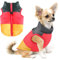 idepet (TM) Haustierweste, für Hunde / Katzen, Mantel mit Leinenbefestigung, Patchworkdesign, gepolsterte Weste / Jacke, Chihuahua-Kostüme, Mops-Kleidung, Gr. XS, S, M, L (M, Gelb)