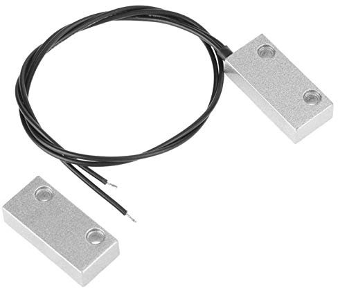 Interruttore Magnetico, Contatto Porta di Rotolamento Magnetico Reed Interruttore di Allarme Una Coppia Normalmente Chiuso Magnetico Porta Finestra di Sicurezza Allarme Metallo Alloggiamento