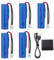 ZYGY 5pcs 3.7V 650mAh Lithium Battery with Charger 5 in 1 for SYMA Q9 H126 H131 H118 RH701 RC Boat High Speed Boat Toy Electric Boat Water Boat Model Boat Battery Llithium