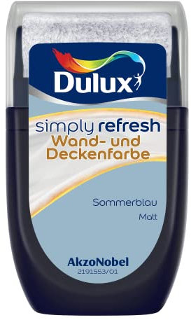 Dulux Simply Refresh - Pintura para pared y techo, color azul veraniego, 30 ml
