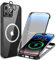 Neeliup Cover Trasparente per iPhone 14 Pro Max - 360 & MagSafe Custodie con Temperato Vetro, Antiurto Bumper TPU Cover con Protezione Dello Schermo e Della Fotocamera Case per iPhone 14 Pro Max
