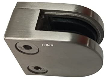 Pince à verre Fixation à PLAT Pour verre épaisseur 8mm inox satiné A2 Garde Corps