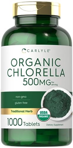 Carlyle Chlorella Tablets Organic 500 mg | 1000 Count
