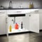 Evotrade Protección para debajo del fregadero de cocina de aluminio, para debajo del fregadero, base (dimensiones a elegir 562, 862 o 1162 mm) con soporte (562 x 530)