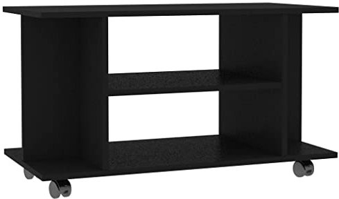 Mobile TV con Ruote Nero 80x40x40 cm in Truciolato mobile tv soggiorno tavolo per tv mobiletto tv mobile da soggiorno mobile porta televisione,Adatto a soggiorno,camera da letto,ufficio