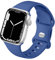 HdanMole Correa deportiva compatible con Apple Watch Correa 38mm 46mm 40mm 41mm 42mm 44mm 45mm, correa de silicona suave para iWatch Series 10 9 8 7 6 5 4 3 2 1 SE, Océano azul