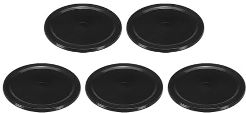 PATIKIL Air Hockey Pucks 2.5 Inch, 5Pcs Air Hockey Heavy Replacement Pucks for Game Tables Equipment Accessories, Black