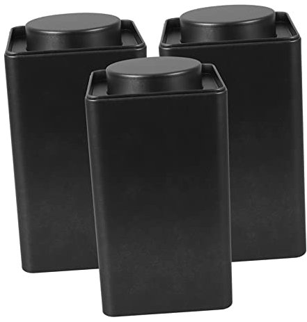 LABRIMP 3piezas Botes Metálicos Vintage Para Almacenamiento De Té Sueltas Organizadores Herméticos Tapa Encajada Perfectos Para Conservar Frescura y Decorar Cocina Estilo Rústico