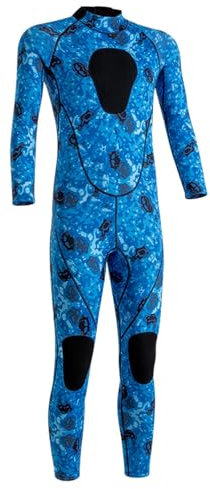 Neoprenanzüge Herren Damen 3mm Premium Neopren Tauchanzug Mit Vollen Ärmeln Für Speerfischen, Schnorcheln, Surfen (Color : 3MM, Size : S)