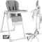 tectake® Chaise haute bébé avec Plateau repas enfant Chaise ergonomique 0-36 mois Chaise de salle à manger avec Dossier inclinable & Hauteur réglable Transat haut bébé Puericulture bébé