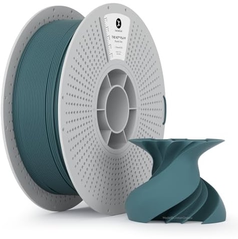 kexcelled Matte PLA Greyish Blue Filament 1.75mm, Frosted Finish, 1kg | 3D Printing Aesthetic Material for Decor, Muted Tones, Removable Spool, FDM Printer Compatible +/- 0.03mm