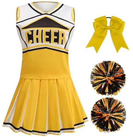 yolsun Cheerleader-Kostüm für Damen, Halloween, süßes Uniform-Outfit