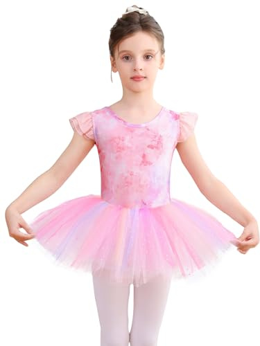 Bezioner Vestito Danza Bambina Tutu Ballo Classica Body Balletto Brillante