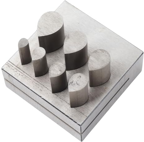 Generic Stanzmatrizen-Scheibenschneider-Set, Hohe Härte, Metall-Schmuckherstellungswerkzeuge für die Herstellung von Münzringen, 45 Stahlbasis, 7 Matrizen