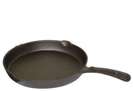 Samuel Groves Pre-Seasoned Cast Iron Double Coated Non-Stick Heavy-Duty Black Skillet Long Life Strong Effective 8 22cm Frying Pan with Handle Great for Every Day Use
