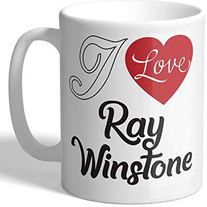 I Love Mugs - I Love Ray Winstone (Heart Design) - Mug, Ceramic, 11fl.oz.