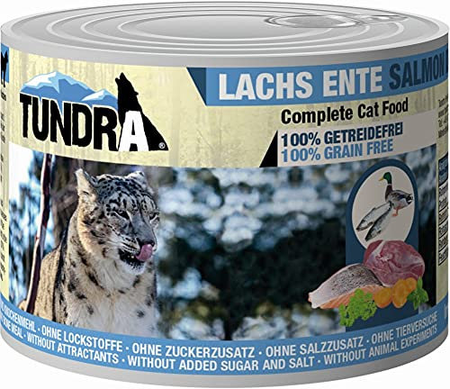 Tundra Katzenfutter Lachs & Ente, Nassfutter 6 x 200 g