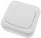 BeMatik - Conmutador de Superficie con Marco 80x80mm de Color Blanco