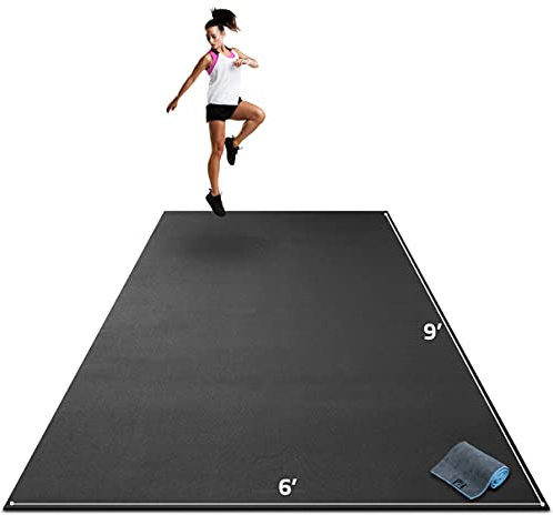 Gorilla Mats Extra große Trainingsmatte – 2,9 x 1,8 x 0,6 cm, ultra-langlebig, rutschfest, Trainingsmatte für sofortigen Heim-Fitness-Bodenbelag, funktioniert hervorragend auf jedem Boden oder