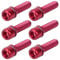 Alomejor Bicycle Stem Bolts 6Pcs/Set M5x18mm Steel Bike Fixed Stem Bolts Hex Tapered Bolts Screw Top Cap Cover Headset Screws(red)