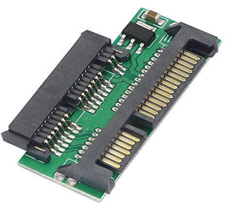 GINTOOYUN 1,8 3,3 V Micro SATA 16 (7 + 7 + 2) PIN-Buchse auf 2,5 5 V 22 (7 + 15) PIN-Stecker SSD-Adapter-Konverterkarte
