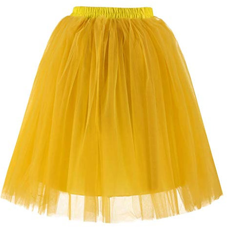 Karneval Damen 80er Puffy Tüllrock Tütü Röcke Tüll Petticoat