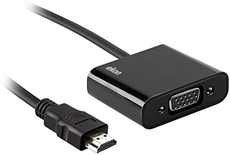 Ekon adattatore HUB HDMI VGA ethernet, maschio femmina, cavo HDMI 10 cm, protezione antipiega, per TV, PC, laptop, monitor, proiettori