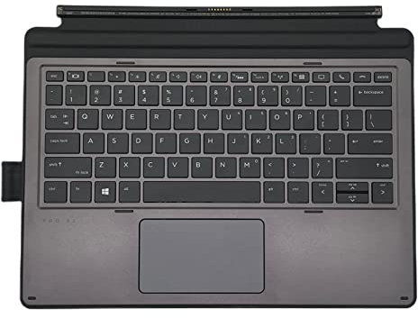 BAETI Nouveau Clavier américain for HP p-ro X2 612 G2 Tablette PC Portable Repose-Poignets Couvercle supérieur Clavier d'ordinateur Portable Anglais 918321-001 HSN-D06 (Remplacement du Clavier)