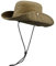 CLAPE Unisex Baumwolle Buschhut Breiter Krempe Boonie Hat Trekking Sonnenhut mit Kinnband Cowboy-Stil Fischerhut Bucket Hat Outdoor Angelhut Khaki HJY6