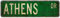 Straßenschild Athens Athen Geschenk Athens Schild Athen Souvenir Athen Metall Straßenschild 40,6 x 10,2 cm Home Cave Garage Bar Wanddekoration Metall Aluminium Schild