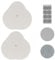 Navaris Diatomaceous Earth Tray Small Set - Trays for Kitchen Soap Bathroom Sink - Water Absorbent Diatomite Pads - Stone Coaster Quick Dry - White