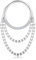 BodyBonita 16G Septum Piercing Klicker - 316L Edelstahl Nasenring Frauen Nasenpiercing Dangle Ohrringe Hoop Knorpel Conch Piercing Schmuck Tragus Daith Helix Silber 8 mm Radiant Clicker Duo Chain