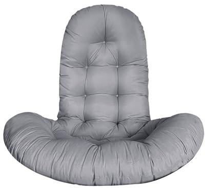 Hängekorbschaukel-Sitzkissen, 130 x 94 cm, für Innen- und Außenbereich, Dunkelgrau