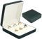 Schmuck Ring Organizer Box, kleine Schmuckschatulle, Reiseschmuckkoffer, tragbare Ringaufbewahrungsvitrine, PU Leder Ringe Tablett Halter für Frauen, Mann, Mädchen, Ohrring, Manschettenknopf (Grün)