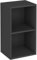 Blisswood Wooden Book Shelf Unit 2-tier Tall Freestanding Bookcase with Storage Shelves Cube Unit for Living Room, Bedroom, Office Bookshelf with CD Storage & Display Cabinet (Black)