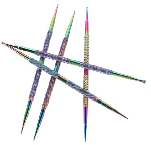 AUTSUPPL 5pcs Nail Art Dotting Pen Multi-function Double-ended Nail Art Tools for Women