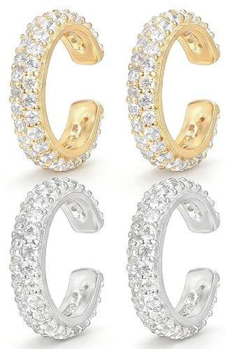 2 Paar Ear Cuff Gold Earcuff Silber Earcuffs Gold Ear Cuff Silber 925 Keine Ohrlöcher Erforderlich Stylisch Vielseitig Gilt Für Den Alltag Partys Hochzeiten Bankette Abschlussball