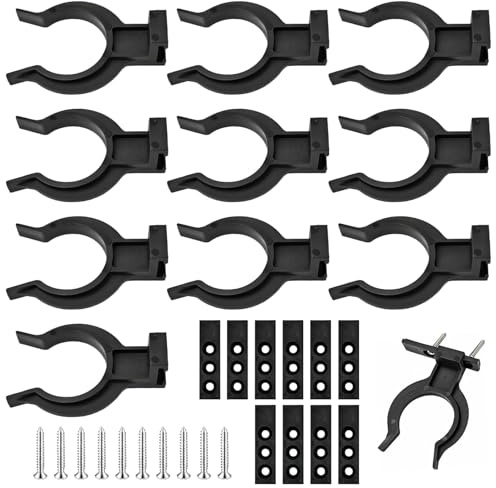 Sockelleisten Clips für Küche, 10 Stück Verstellbare Küchensockel Befestigung Clips Robust Sockelblendenhalter Set inkl. Schrauben Sockelleiste Küche Halterung für 32-36mm Küchenfüße, Schwarz
