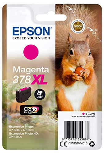 Epson EP64588 Original 378XL Tinte Eichhörnchen (XP-8500, XP-8600, XP-8605, XP-15000), magenta
