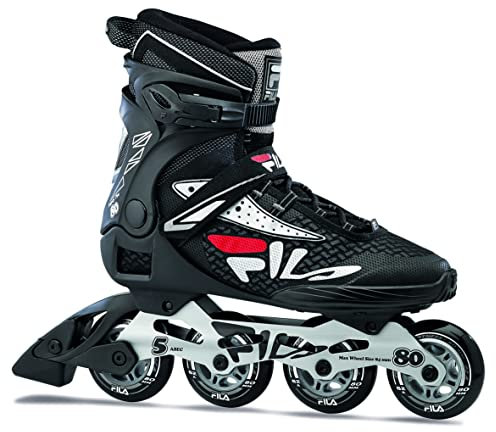 FILA SKATES 010619100 Legacy PRO 80 Inline Skate Herren Blck/SILV/RED Größe 45