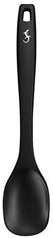Lurch 240601 Smart Tool Kochlöffel aus Silikon mit Nylonkern, Schwarz , 28cm