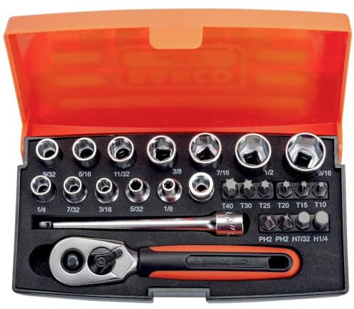 Socket Set 1/4 Inch Sizes, 25P