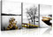 Piy Painting Wasserdichte Bilder Leinwandbild Fotoleinwand Schöne Landschaft am Ufer Wandbild Kunstdrucke auf Leinwand Ölgemälde Malerei Home Deko für Wohnzimmer Schlafzimmer Flur Wand 30x40 cm 3set